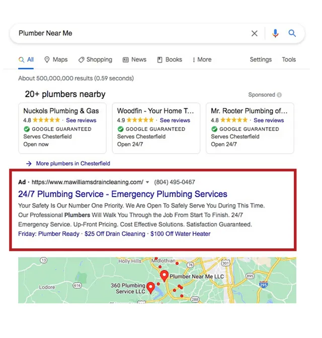 Google Ads showing pricing in the Ad Copy